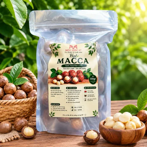 HẠT MACCA SẤY ĐĂK LĂK - THƠM NGON TỰ NHIÊN - SIZE ĐẠI - MỘC MỘC 47