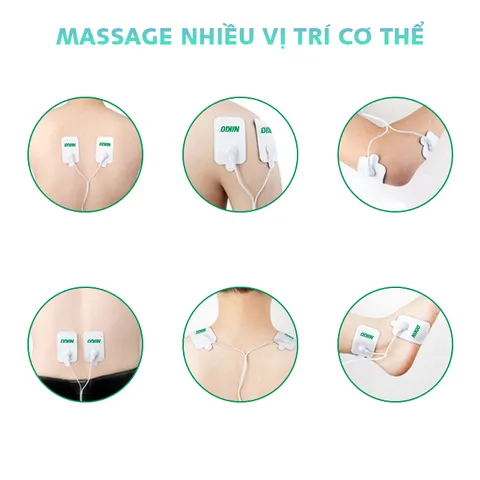 Máy Massage Xung Điện Nikio NK-100 - 4 Miếng Dán, 8 Chế Độ Massage, Pin Sạc Tiện Lợi, Giúp Thư Giãn Cơ Thể và Cải Thiện Sức Khỏe