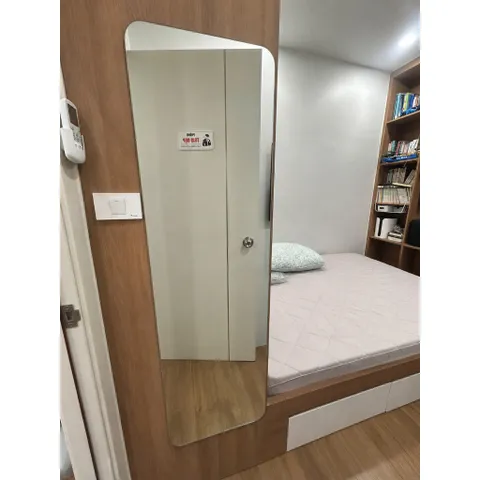 Gương chữ nhật toàn thân không viền treo tường hoặc dán cánh tủ hiện đại, sang trọng (kèm phụ kiện)