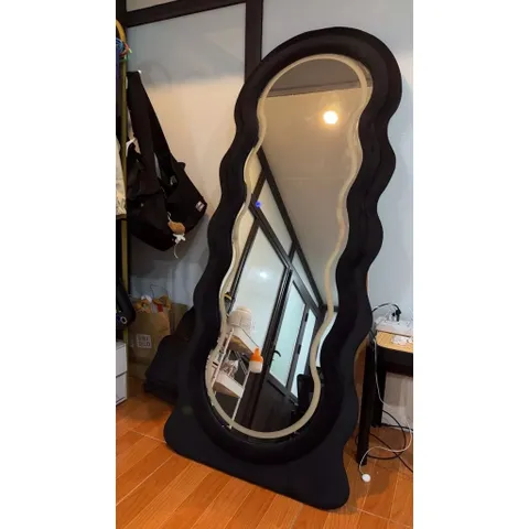 Gương Sóng Bọc Nỉ Soi Toàn Thân, Nỉ Lông Nhung Nhập Khẩu Cao Cấp Chân Vuông kt 75x170cm