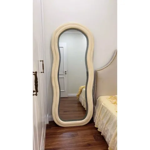 Gương soi toàn thân dáng mây mềm bọc nỉ cao cấp, nỉ Hàn nhập khẩu, kích thước 70x170cm