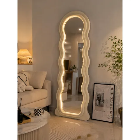 Gương Sóng Bọc Nỉ Soi Toàn Thân, Nỉ Lông Nhung Nhập Khẩu Cao Cấp Chân Vuông kt 75x170cm