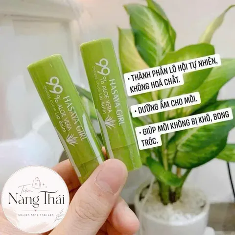 Son dưỡng môi nha đam Hasaya Girl 99% Aloe Vera Thái Lan