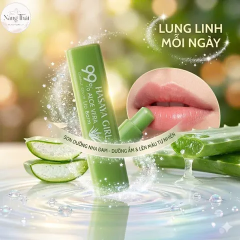Son dưỡng môi nha đam Hasaya Girl 99% Aloe Vera Thái Lan