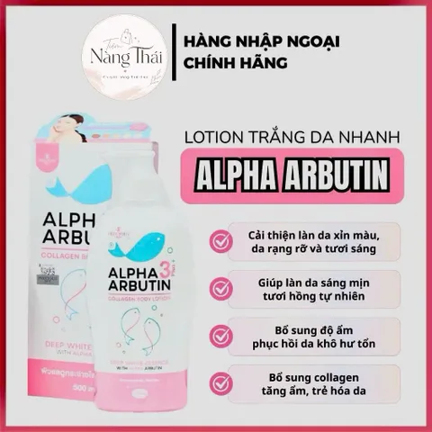Sữa dưỡng thể trắng da Alpha Arbutin Collagen Precious Lotion 3+ Plus