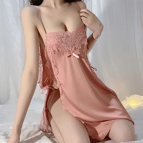 Váy Ngủ Sexy Đan Dây Hông Đầm– N131 Nude