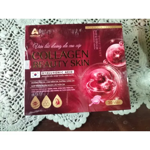 Viên bôi dưỡng da cao cấp COLLAGEN BEAUTY SKIN mờ thâm, ngừa lão hoá - Hộp 6 vỉ x 5 viên