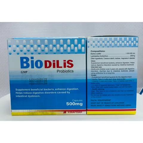 Men tiêu hóa viên Biodilis vinaphar 2 - hộp 100 viên