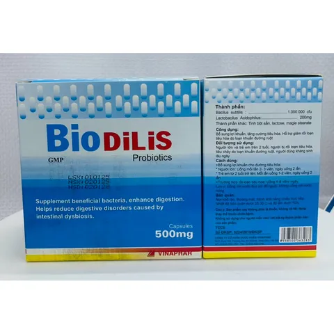 Men tiêu hóa viên Biodilis vinaphar 2 - hộp 100 viên