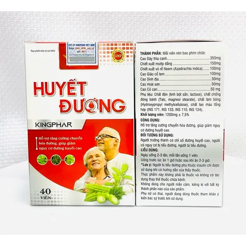 Tiểu đường Huyết Đường Kingphar 1-hộp 40 viên ,ổn định đường huyết,Ngăn Biến Chứng Tiểu Đường .