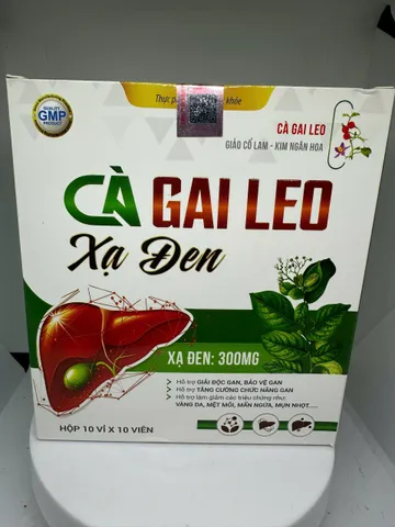 100 viên Giải độc gan CÀ GAI LEO XẠ ĐEN Morringa Detox Green Milk Thistle giúp bảo vệ gan cho người dùng nhiều rượu bia