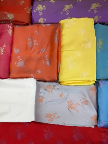 [Áo dài họ Huỳnh] Vải Gấm Tơ Tiểu Cúc khổ 1.5m-[vải may áo dài]