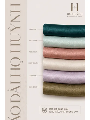 Áo dài họ Huỳnh [ LỤA DUBAI ÁNH GƯƠNG ]-Vải may áo dài khổ 1.5m