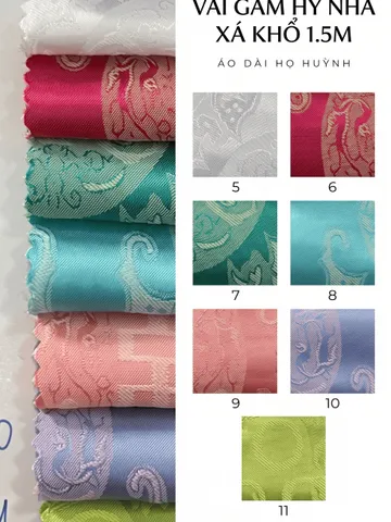 [Áo dài họ Huỳnh] Vải Gấm Hỷ Nha Xá 2 da khổ 1.5m -[vải may áo dài]