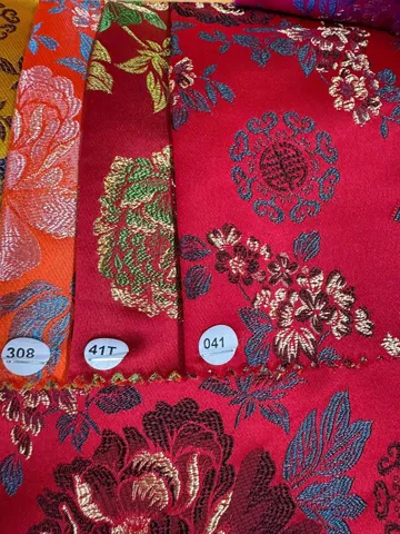 Áo dài họ Huỳnh- Gấm Thái Tuấn Chính Hãng- Vải may áo dài khổ 1.5m