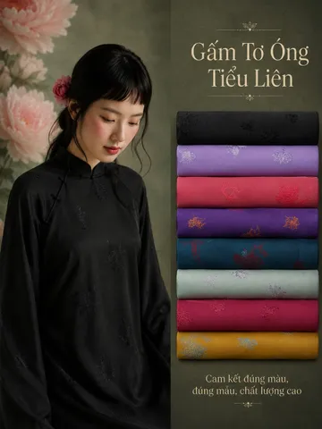[Áo dài họ Huỳnh] Vải Gấm Tơ Tiểu Liên khổ 1.5m-[vải may áo dài]