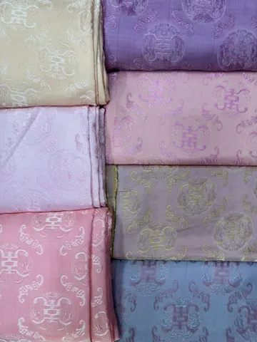 Áo dài họ Huỳnh [Lụa nha xá] [version Thướt Tha] [vải may áo dài khổ 9 tấc] [Họa tiết Thọ Dơi]