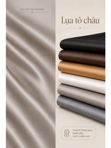 Áo dài họ Huỳnh [Lụa Tô Châu] -TONE TRẮNG - Vải may áo dài khổ 1,5m