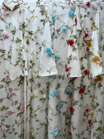 [Áo dài họ Huỳnh] Áo dài truyền thống nữ - tơ thêu hoa [Mẫu mới] - series Chớm Xuân