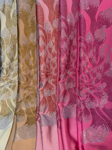 [Áo dài họ Huỳnh] Áo dài truyền thống nữ- Satin ủi đá [cam kết không rớt đá]_Vải may áo dài