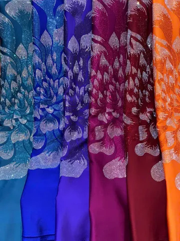 [Áo dài họ Huỳnh] Áo dài truyền thống nữ- Satin ủi đá [cam kết không rớt đá]_Vải may áo dài