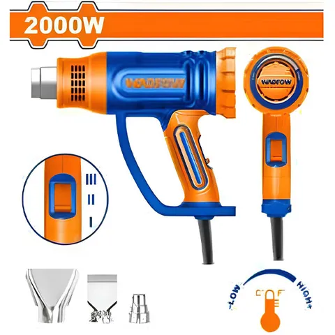 Máy Thổi Hơi Nóng Wadfow WHG1520 2000W Điều Chỉnh Nhiệt Độ 3 Đầu Thổi