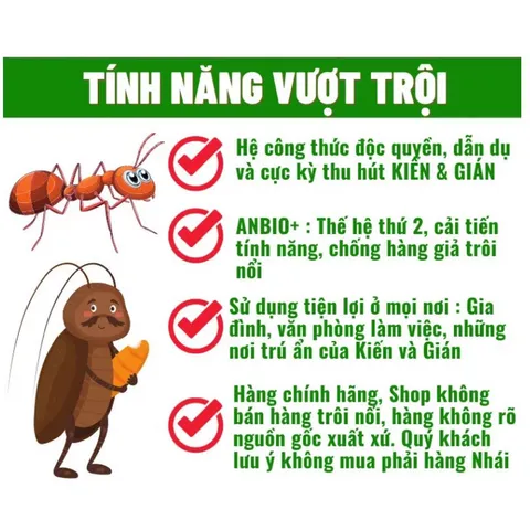 COMBO 10 LỌ NHỎ Kiến Gián Tận Gốc Sinh Học An Toàn, Hiệu Qủa