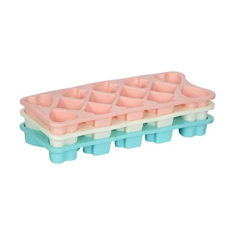 Vỉ đá tủ lạnh làm rau câu 14 , khay đá nhựa tạo hình dễ thương nhựa Việt Nhật 6963