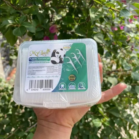 Tăm Chỉ Nha Khoa MyLan Sợi Chỉ Mảnh Hộp 60,  200 Cái Trắng Cao Cấp