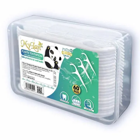 Tăm Chỉ Nha Khoa MyLan Sợi Chỉ Mảnh Hộp 60,  200 Cái Trắng Cao Cấp
