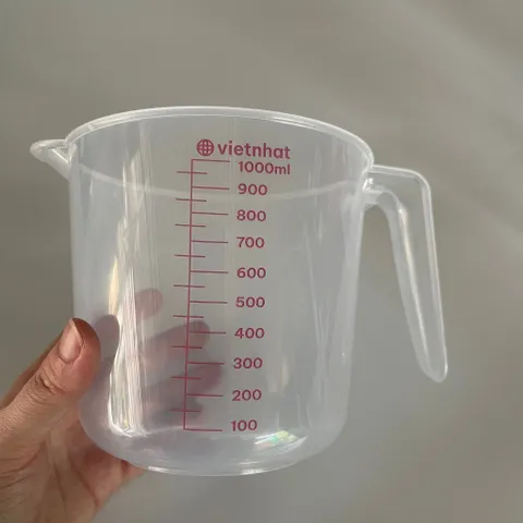 Bộ 3 ca đong chia vạch nhựa Việt Nhật 250ml, 500ml, 1000ml 838835