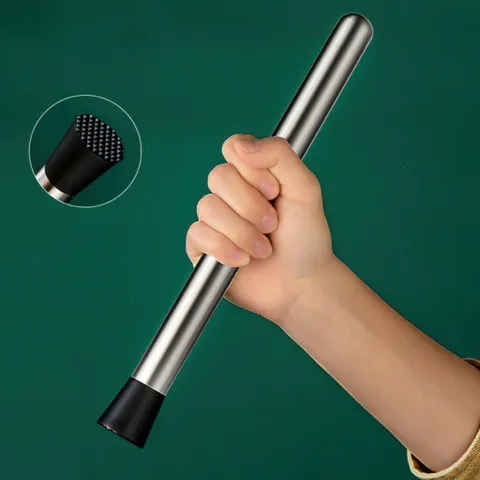 Chày bar dầm pha chế inox 25cm đầu nhựa cao cấp (chất liệu inox 304) EE886