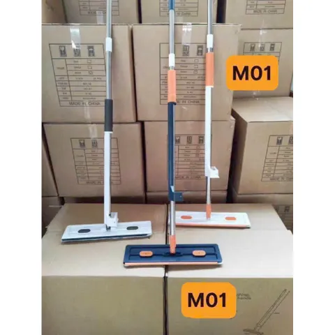 Cây lau nhà tự vắt thông minh 45cm kèm bông lau thay thế, lau khô nhanh