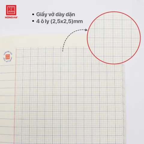 Combo 5 Quyển vở 4 Ô ly 48/80 trang School Ếch Cốm Hồng Hà - 0599/0600