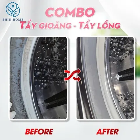 Bột Tẩy Lồng Máy Giặt Ailla 300Gr + Tẩy Mốc Gioăng Cao Su Ailla 100Gr