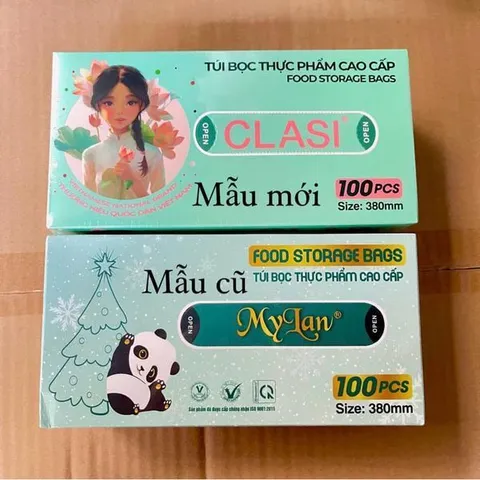 Sét 4 hộp màng bọc thực phẩm mylan (1 hộp 100 chiếc )