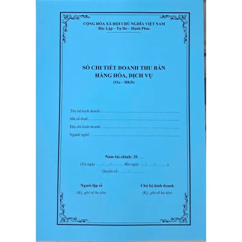 SỔ S1a - Sử dụng cho hộ kinh doanh dưới 500 triệu