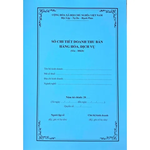 SỔ S1a - Sử dụng cho hộ kinh doanh dưới 500 triệu