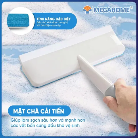 Cây gạt kính, gạt nước 2 in 1 cầm tay nhỏ gọn Megahome