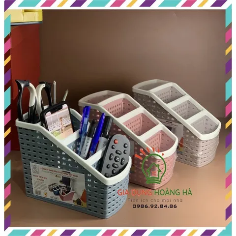 {HÀNG CAO CẤP} Khay nhựa tiện ích 4 ngăn để bàn, đựng bút, Mỹ Phẩm,điều khiển, điện thoại, đồ dùng đa năng