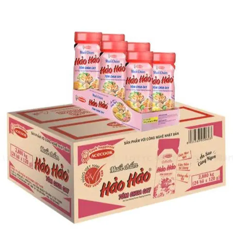 Muối HẢO HẢO - muối chấm Hảo Hảo tôm chua cay - muối chấm hoa quả chua cay lọ 120g