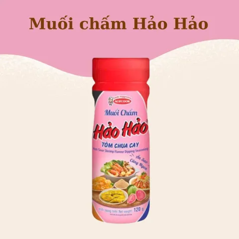 Muối HẢO HẢO - muối chấm Hảo Hảo tôm chua cay - muối chấm hoa quả chua cay lọ 120g