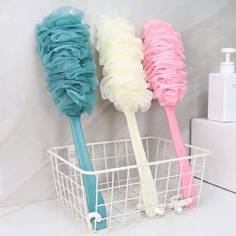 Cây cọ lưng bông tắm có cán bông tắm tròn tạo nhiều bọt