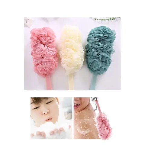 Cây cọ lưng bông tắm có cán bông tắm tròn tạo nhiều bọt