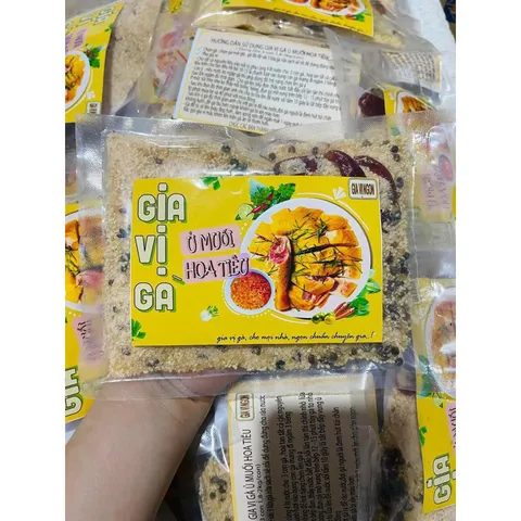 Gia vị gà ủ muối hoa tiêu 3 con gà chuẩn vị thơm ngon- gói 300g