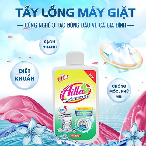 Bộ 3 Gồm 2 Siêu Tẩy Lồng Máy Giặt 300G + 1 Siêu Tẩy Gioăng Cao Su 100G