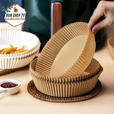 Set 50 Tờ Giấy Nến Lót Nồi Chiên Không ( loại có hộp)