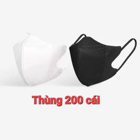 200  Khẩu trang 5D Hoàng Anh dày dặn dây đeo co giãn tốt, chắc chắn ngăn tia uv và khói bụi.
