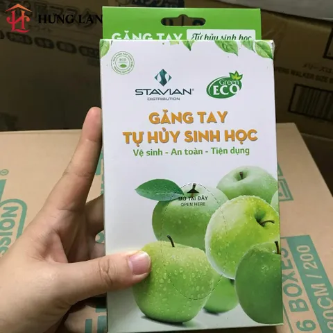 Hộp Găng Tay Tự Hủy Sinh Học An Toàn Bảo Vệ Môi Trường