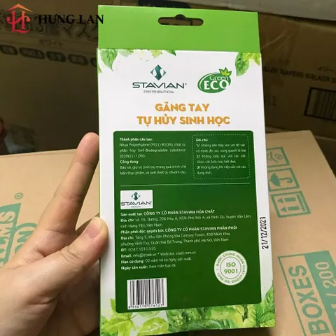 Hộp Găng Tay Tự Hủy Sinh Học An Toàn Bảo Vệ Môi Trường